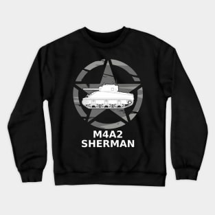 M4A2 Sherman medium tank of the US Army WW2 Crewneck Sweatshirt